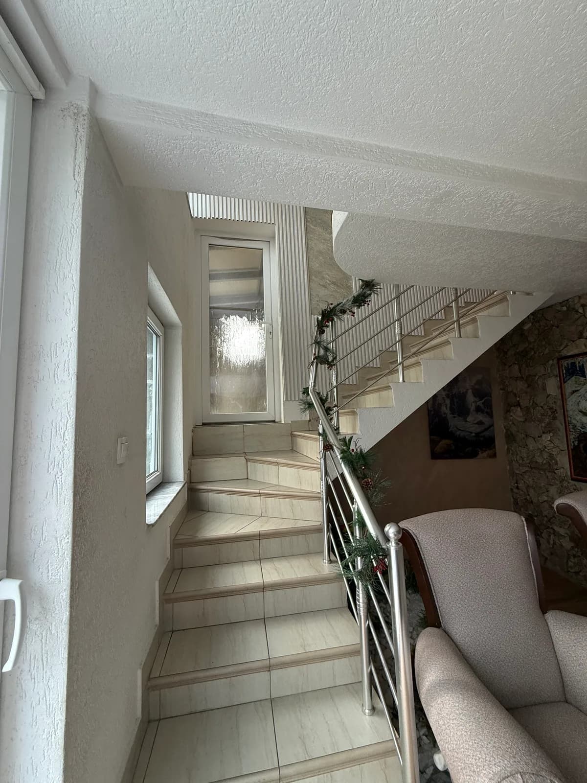 The light-filled staircase at Villa Noar II